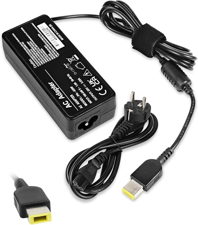 Chargeur Lenovo 20V3.25A USB + Câble De Chargeur Ordinateur Portable – Noir