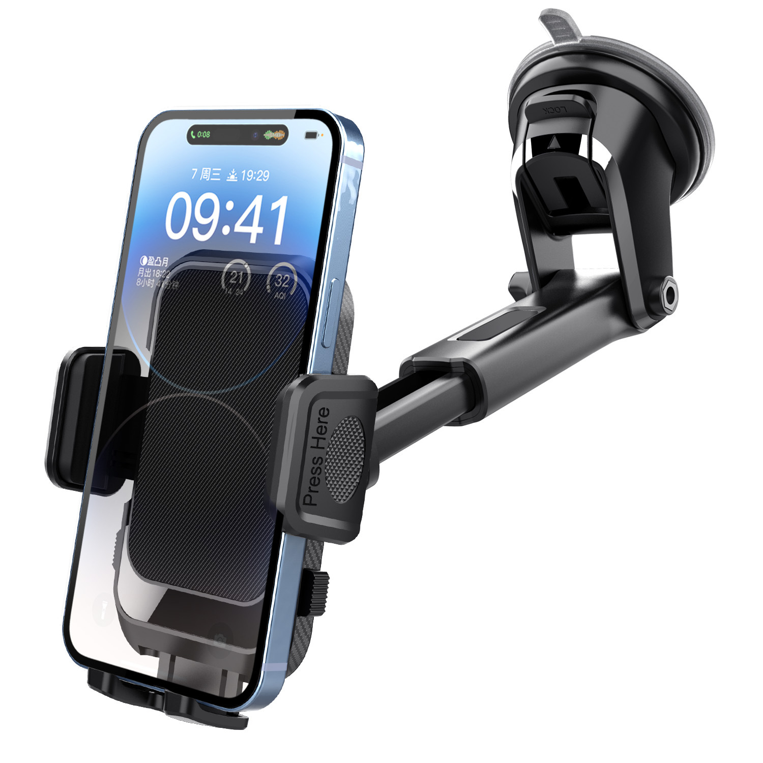 Support Voiture Universel Ultra-Stable V2 – Ventouse Puissante,