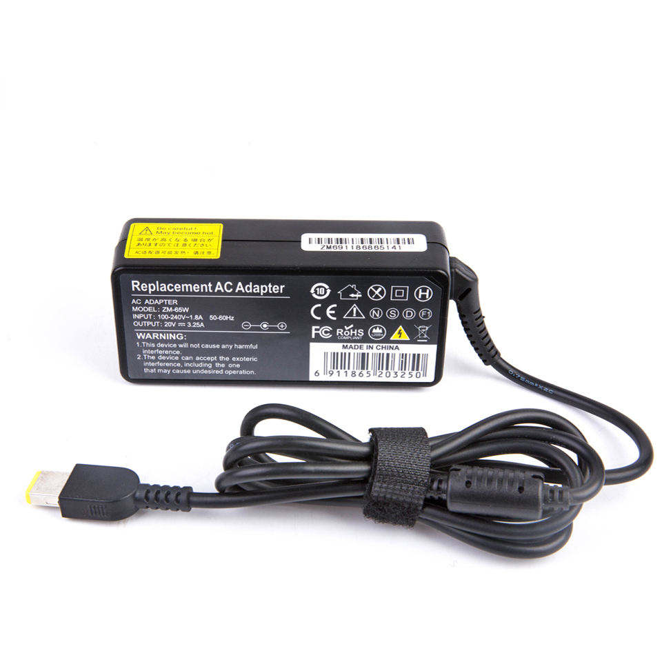 Chargeur Lenovo 65 W 20 V – 3,25 A DC universel