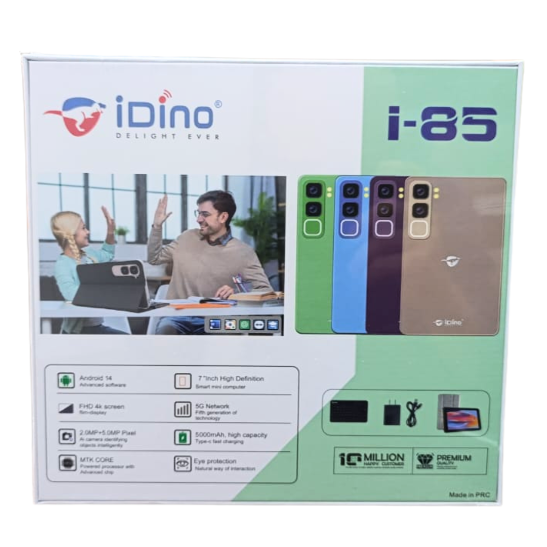 iDino i-85 – Tablette 7 pouces 6GB RAM 256GB ROM Dual SIM avec Clavier Bluetooth