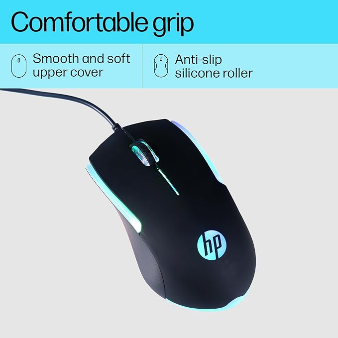 HP M160 Souris Filaire USB Gaming Rétroéclairée – 1000 DPI – 843W8AA