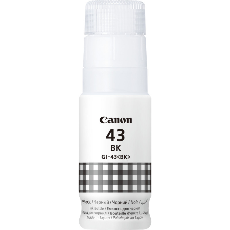 Canon GI-43 Bouteille d'encre (Noir, Cyan, Magenta, Jaune, Gris, Rouge) – 3800 pages – Canon PIXMA