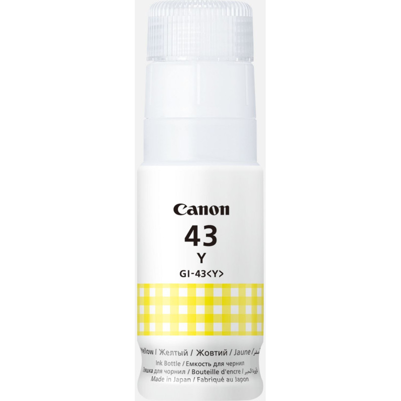 Canon GI-43 Bouteille d'encre (Noir, Cyan, Magenta, Jaune, Gris, Rouge) – 3800 pages – Canon PIXMA