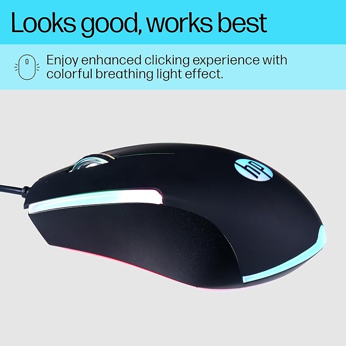 HP M160 Souris Filaire USB Gaming Rétroéclairée – 1000 DPI – 843W8AA