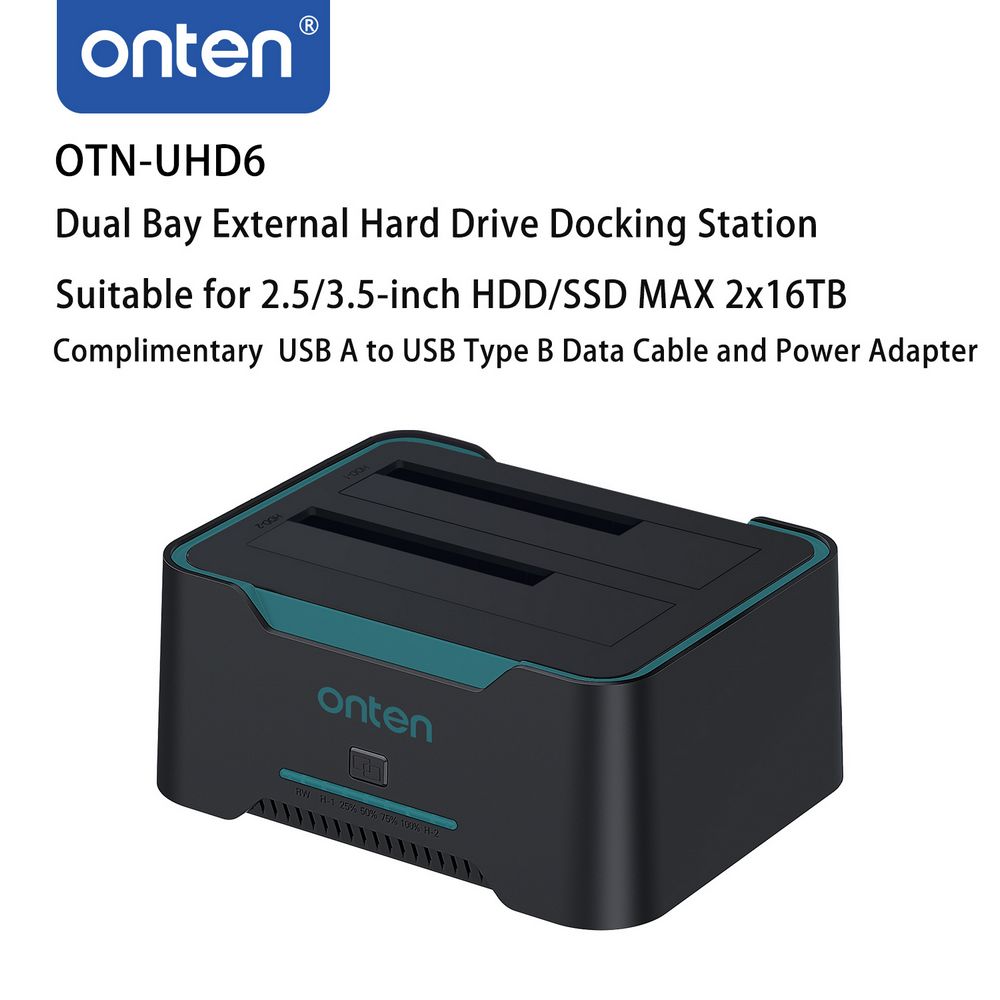 Station d’Accueil ONTEN ENP-445 – Dock Dual Bay HDD/SSD USB 3.0