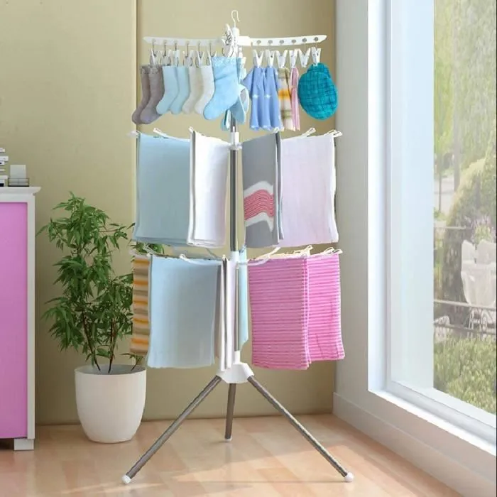 Séchoir à Linge Pliable Métal - Étuve Extérieur 45m