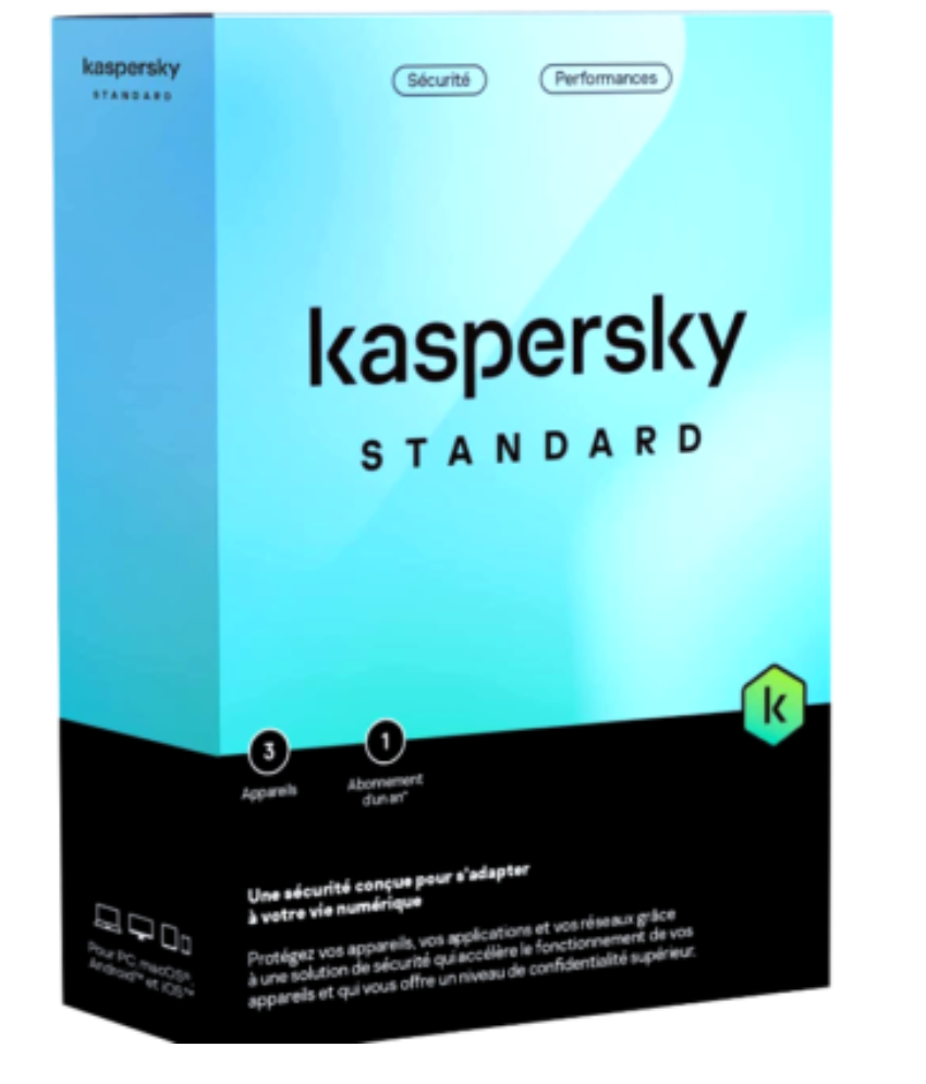 Kaspersky Standard Sécurité 2 Postes 1 An – Logiciel Antivirus