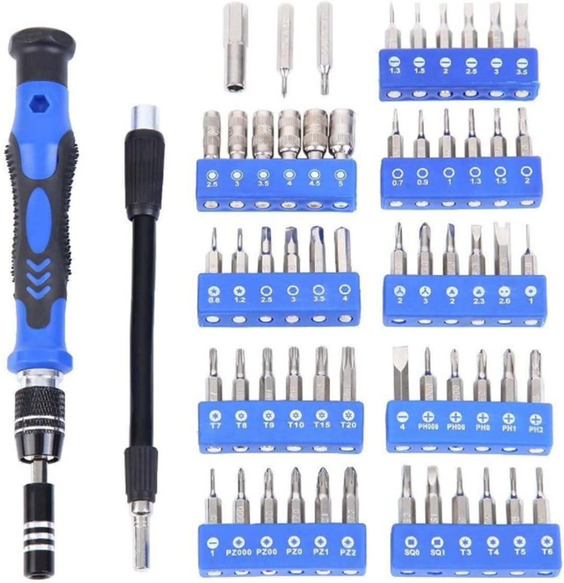 58 in 1 Precision Screwdriver Kit + Rallonge Flexible & Adaptateur 1/4