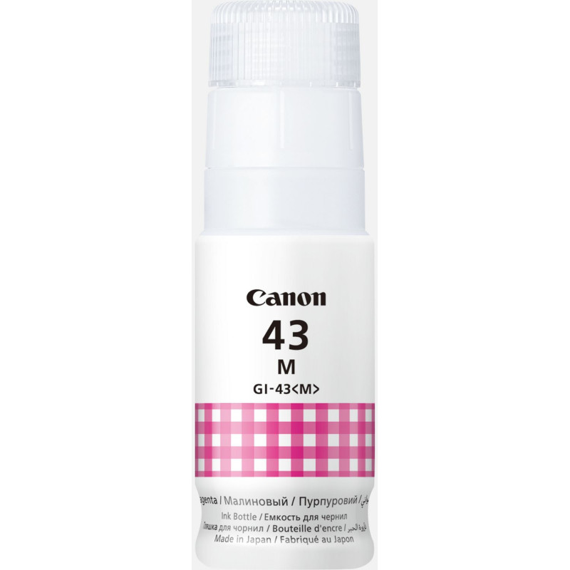 Canon GI-43 Bouteille d'encre (Noir, Cyan, Magenta, Jaune, Gris, Rouge) – 3800 pages – Canon PIXMA
