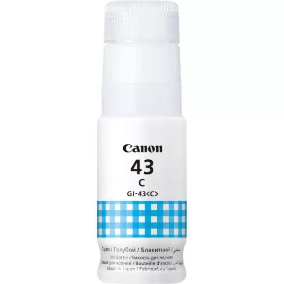 Canon GI-43 Bouteille d'encre (Noir, Cyan, Magenta, Jaune, Gris, Rouge) – 3800 pages – Canon PIXMA